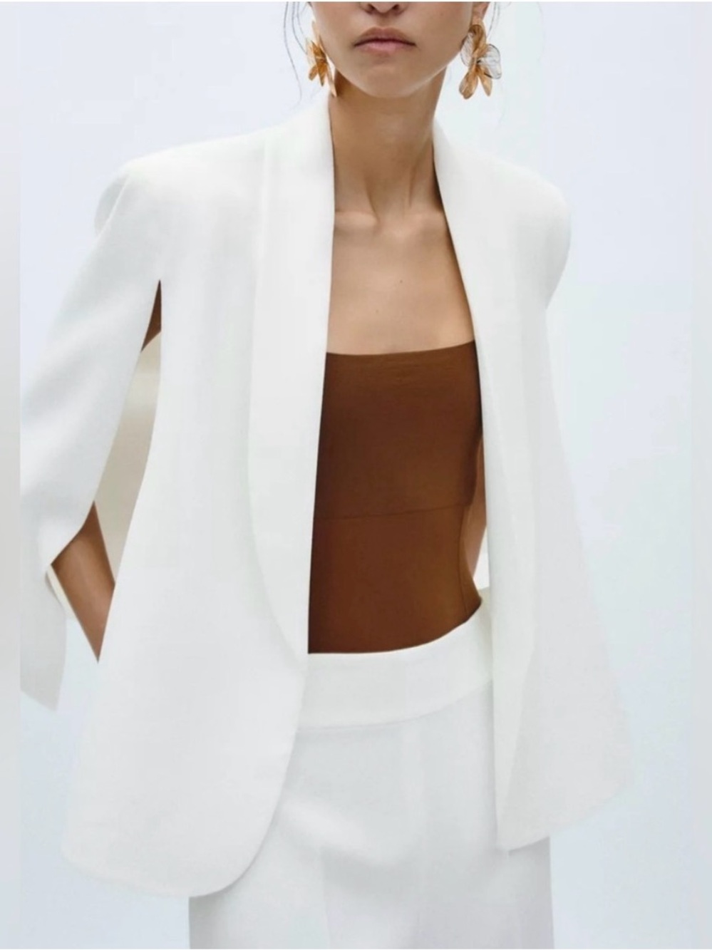 ZARA CAPE SLEEVE BLAZER ZW COLLECTION Size M